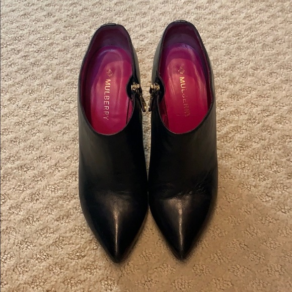 Mulberry black pointed toe booties size 39 - Picture 1 of 5
